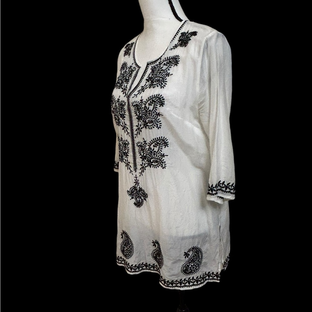 V. Cristina Embroidered Tunic- Med - Picture 4 of 10